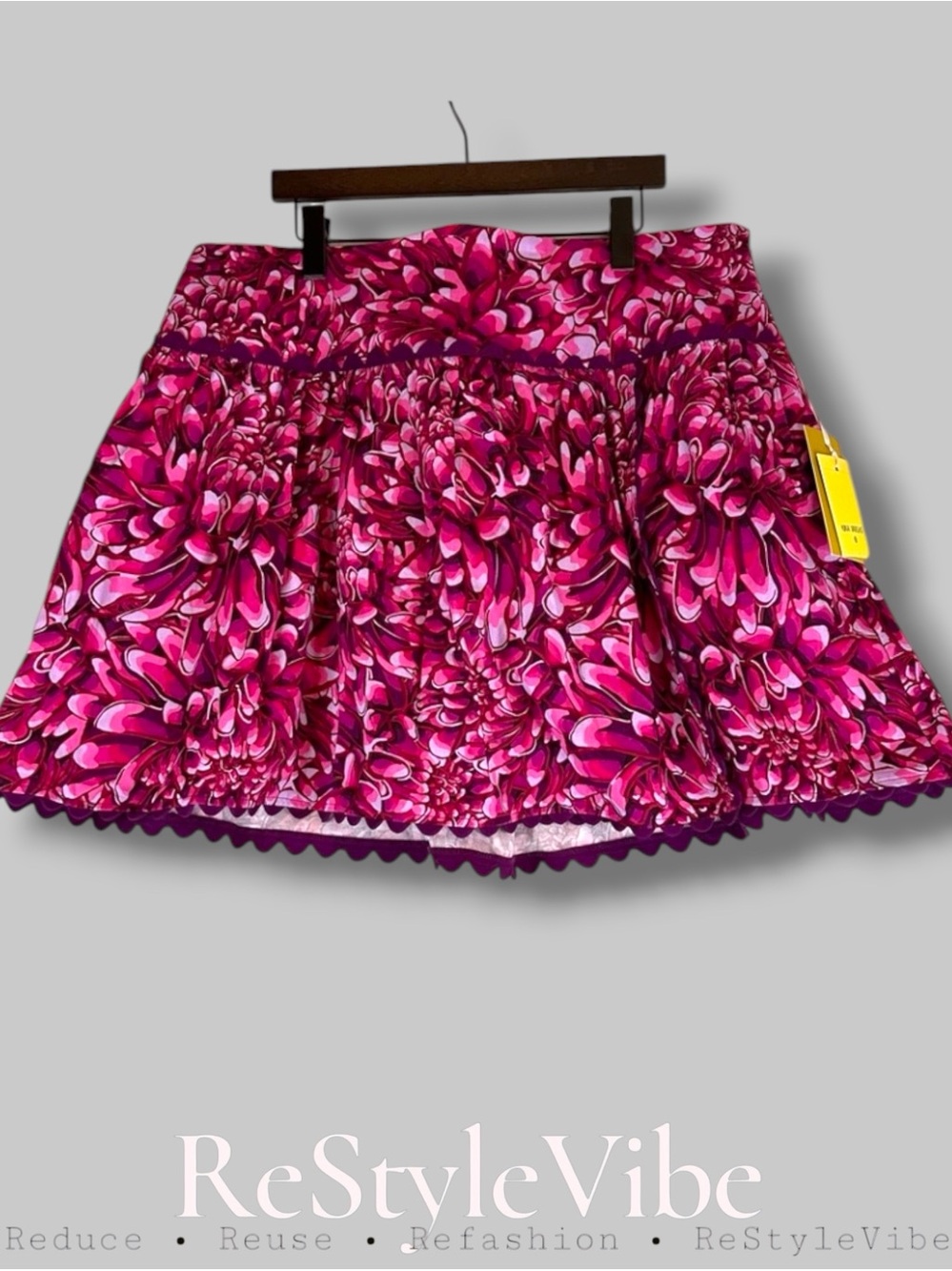 KIKA VARGAS X TARGET Women’s Size 28W/30W Skirt Floral NWT Skater Ruffle Pink
